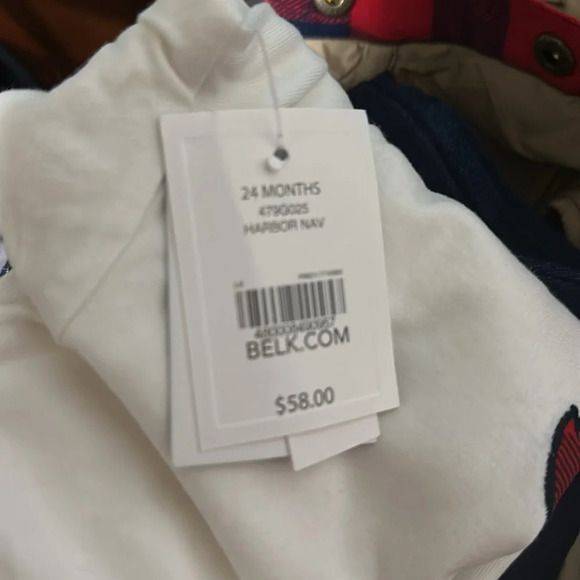 NWT crown & ivy baby harbor navy plaid 3 piece set size 24 months - Picture 7 of 7